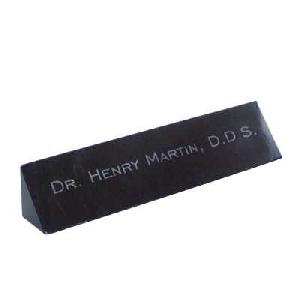 Black Marble Desk Name Bar Image